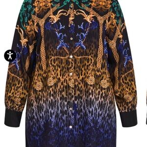 City Chic Multicolor Button Down Shirt